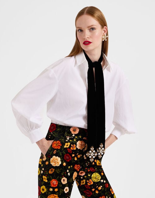 La Doublej Ella 2-Ways Stole Solid Black In Velvet