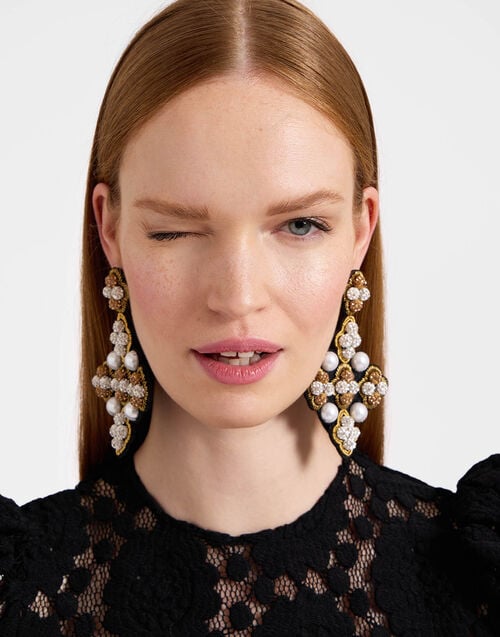 La Doublej Ella Earrings Solid Gold In Mix Pearls