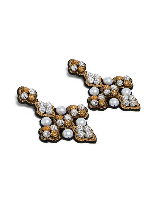 la doublej Ella Earrings Solid Gold in Mix Pearls