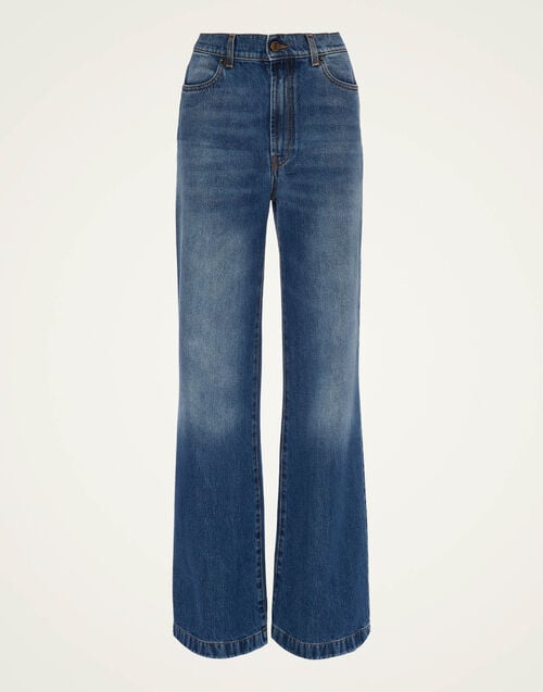 La Doublej Flare Jeans Blue In Denim