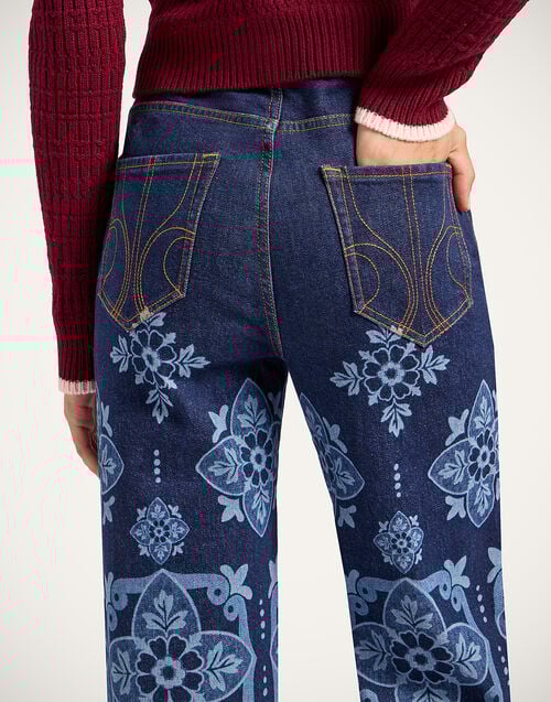 La Doublej Flare Jeans Partenope Navy In Denim