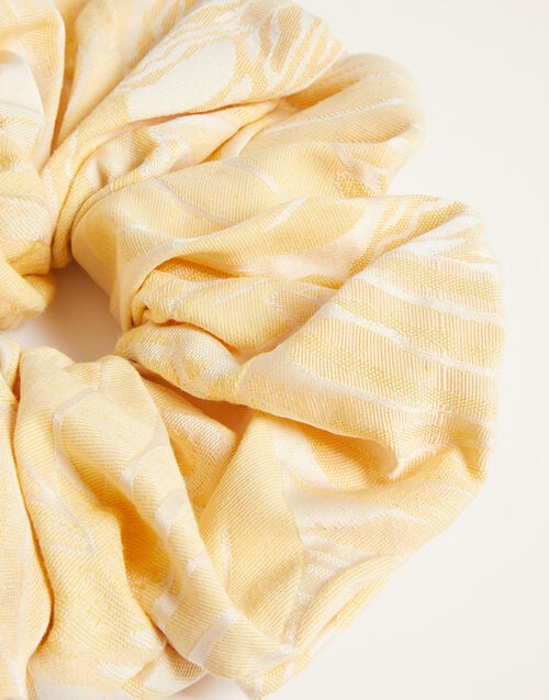 La Doublej Giga Scrunchie Iris Yellow In Jacquard