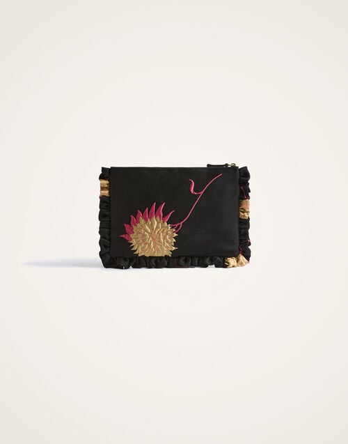 La Doublej Hand Pochette Derby Black In Jacquard