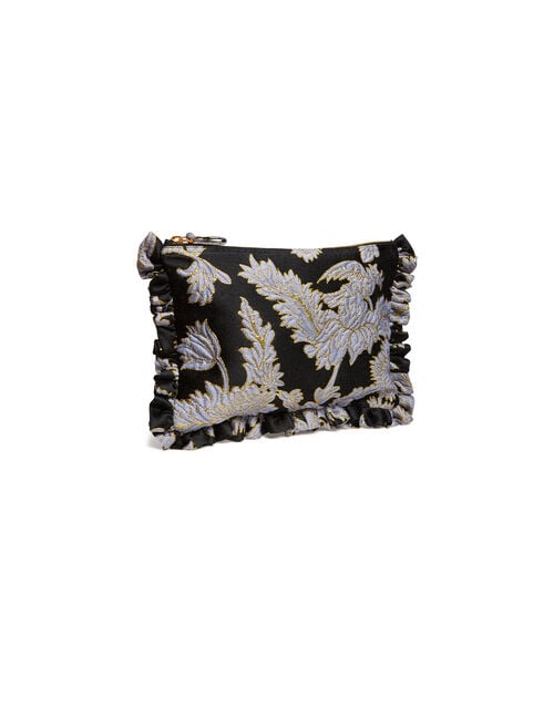 La Doublej Hand Pochette Lark Black In Jacquard