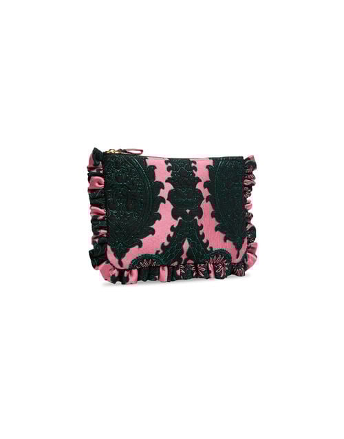 La Doublej Hand Pochette Oltrarno Pink In Jacquard