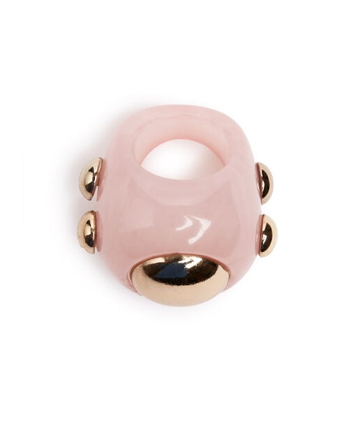 La Doublej Hathor Ring Ivory In Acrylic Resin
