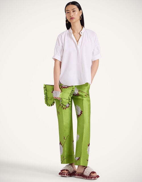 la doublej Hendrix Pants Derby Lime in Jacquard