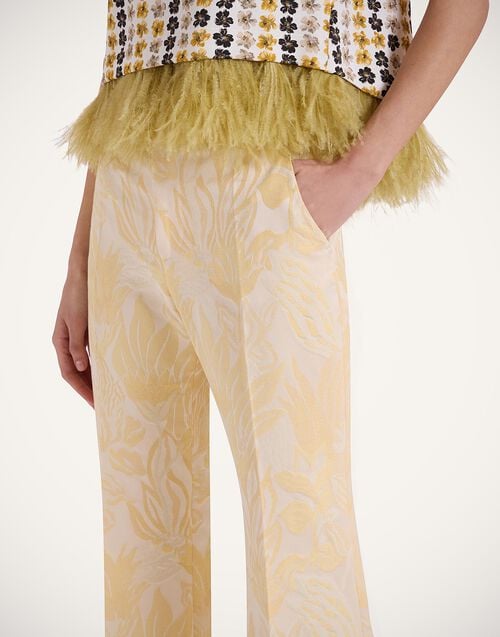 La Doublej Hendrix Pants Iris Yellow In Jacquard