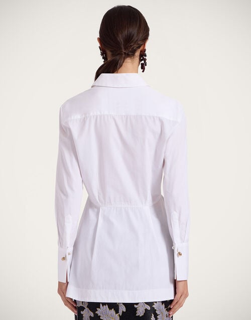 La Doublej Iris Shirt Solid White In Tailor Poplin