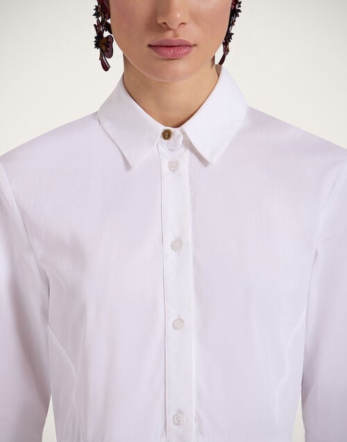 La Doublej Iris Shirt Solid White In Tailor Poplin