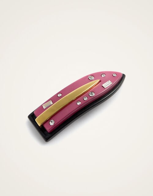 La Doublej Jazzy Salon Clip Solid Purple In Resin