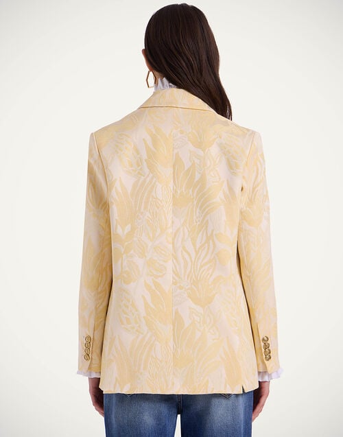 La Doublej Jones Jacket Iris Yellow In Jacquard