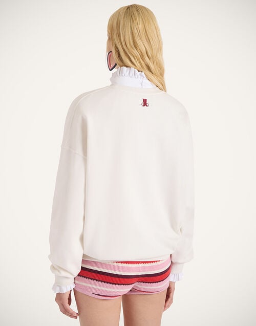 La Doublej Joy Sweatshirt Joy Off White In Jersey