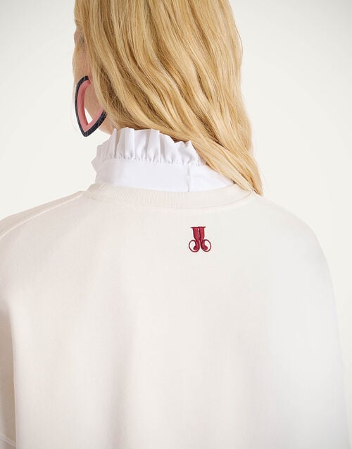 La Doublej Joy Sweatshirt Joy Off White In Jersey