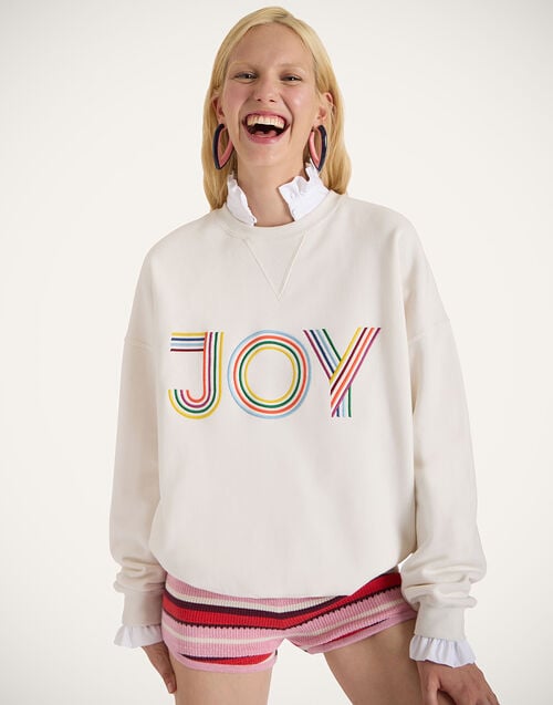 la doublej Joy Sweatshirt Joy Off White in Jersey