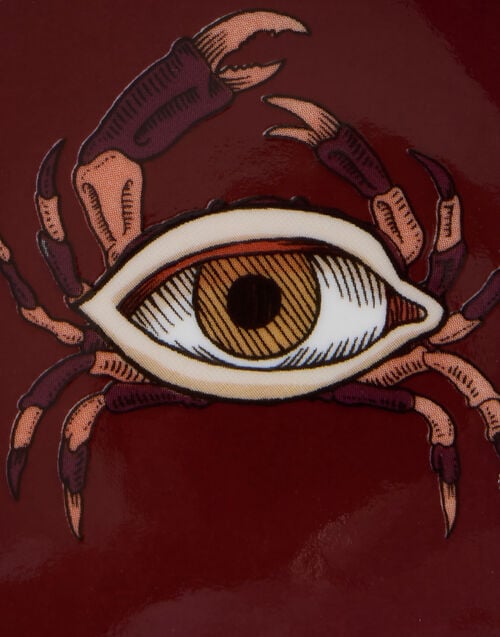 La Doublej Keepsake The Crab Bordeaux In Porcelain