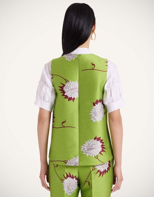 La Doublej La Scala Top Derby Lime In Jacquard