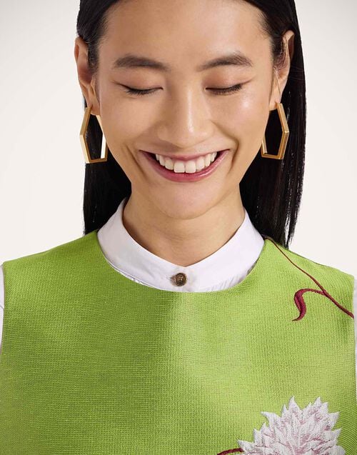 La Doublej La Scala Top Derby Lime In Jacquard