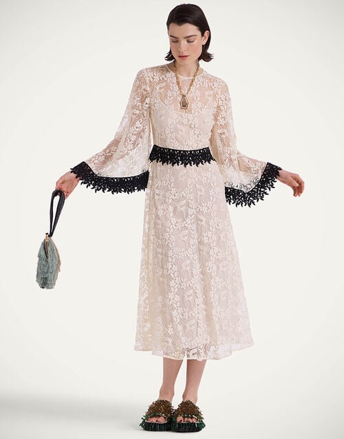 la doublej Lacey Sorella Dress Iris Ivory in Lace