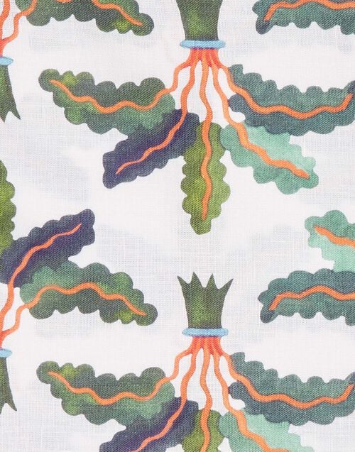 La Doublej Large Napkins Set Of 2 Palms In Linen