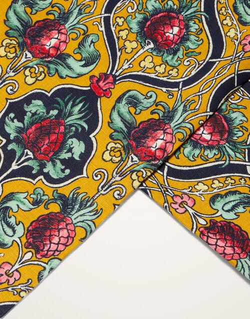 La Doublej Large Tablecloth Ananas Yellow In Linen