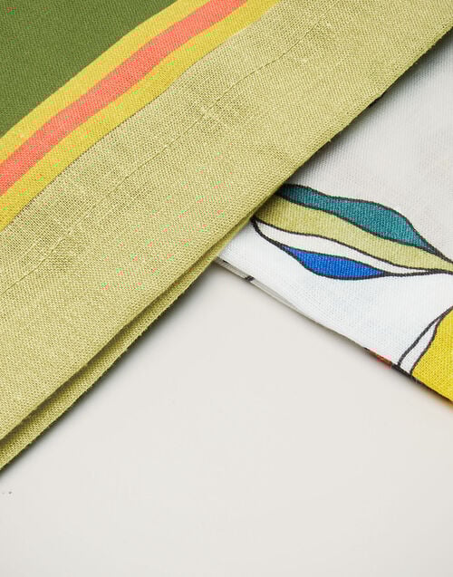 La Doublej Large Tablecloth Borboni White In Linen