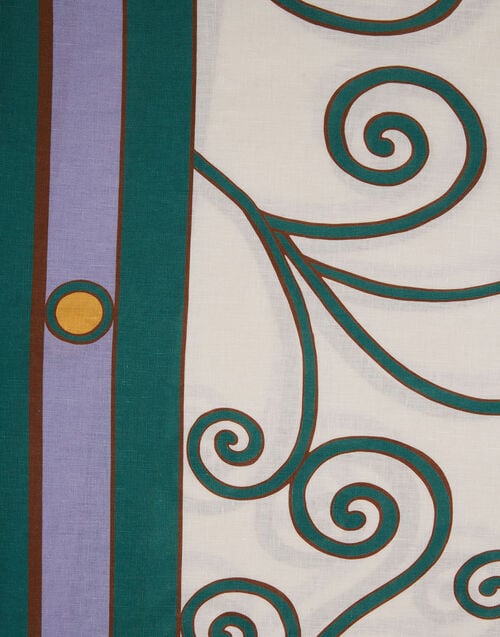 La Doublej Large Tablecloth Cortile Lilac In Linen