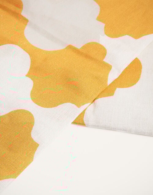 La Doublej Large Tablecloth Plaza Yellow In Linen
