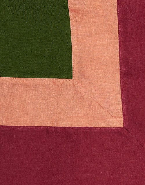 La Doublej Large Tablecloth Rainbow Bosco In Linen