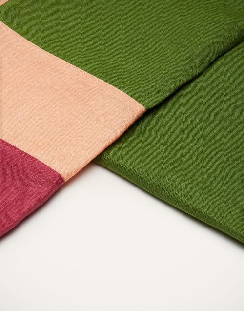 La Doublej Large Tablecloth Rainbow Bosco In Linen