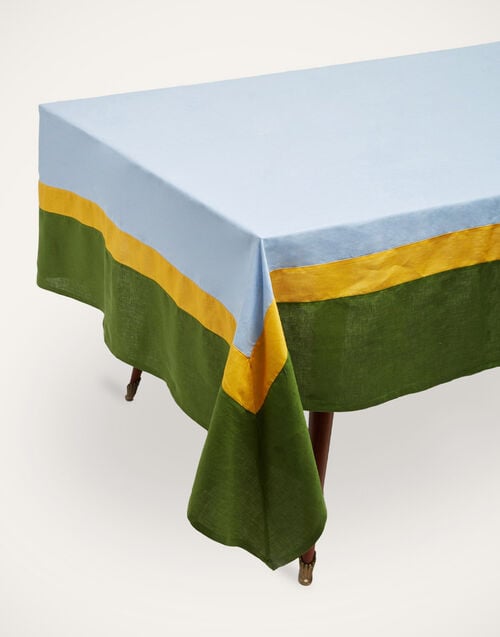 La Doublej Large Tablecloth Rainbow Sky In Linen