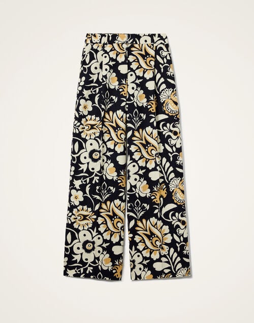 La Doublej Loose Pants Selva Blue In Rustic Cotton