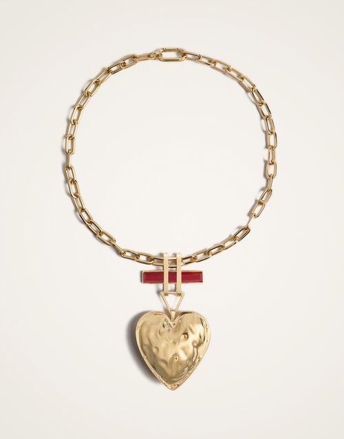 La Doublej Love Necklace 24k Gold Plate & Carnelian
