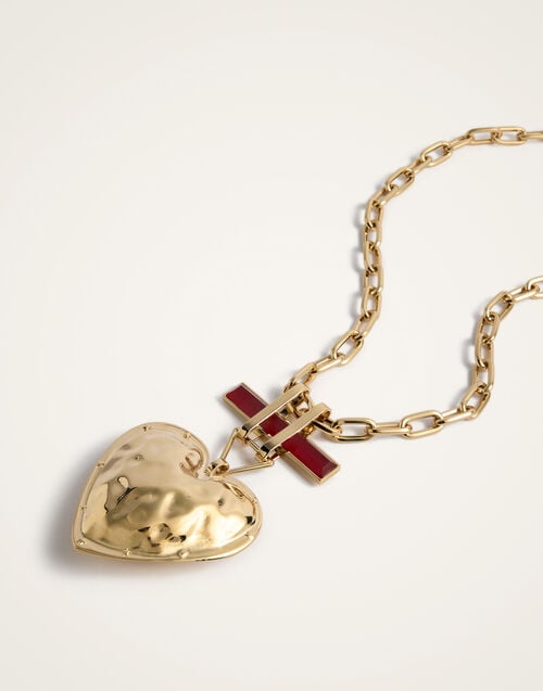 La Doublej Love Necklace 24k Gold Plate & Carnelian