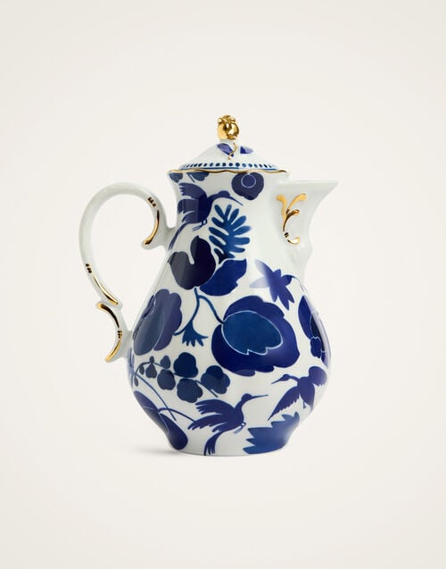 La Doublej Mama Teapot Wildbird Blue In Porcelain