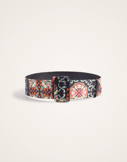 La Doublej Medium Belt Ballata Black In Twill Poly