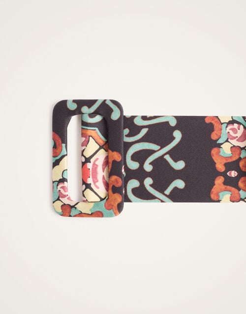 La Doublej Medium Belt Ballata Black In Twill Poly