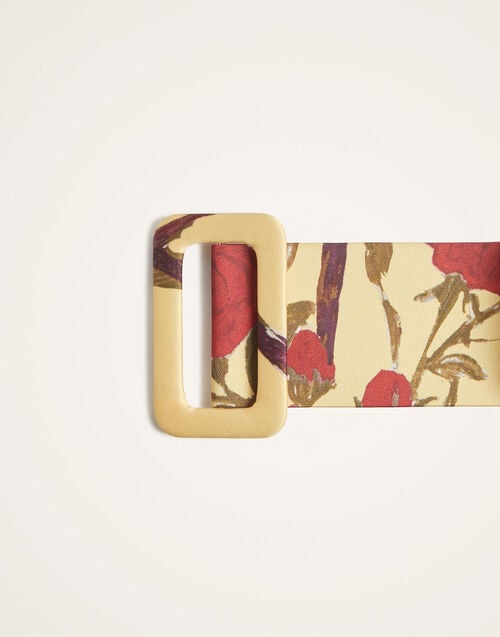 La Doublej Medium Belt Bamboo Yellow In Twill