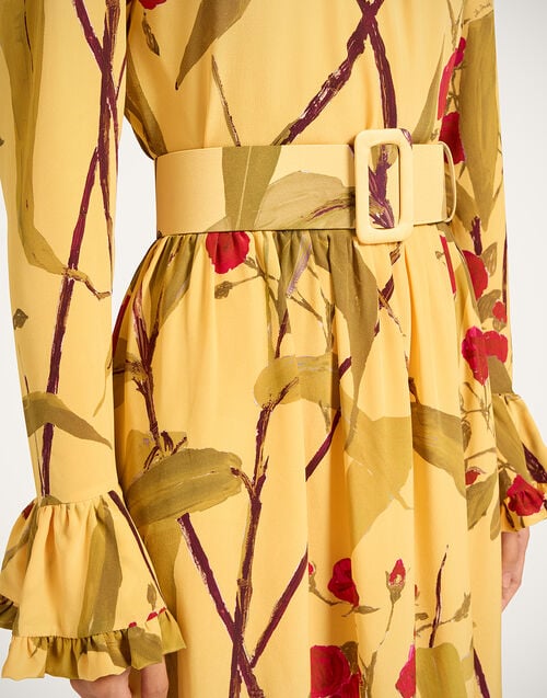 la doublej Medium Belt Bamboo Yellow in Twill