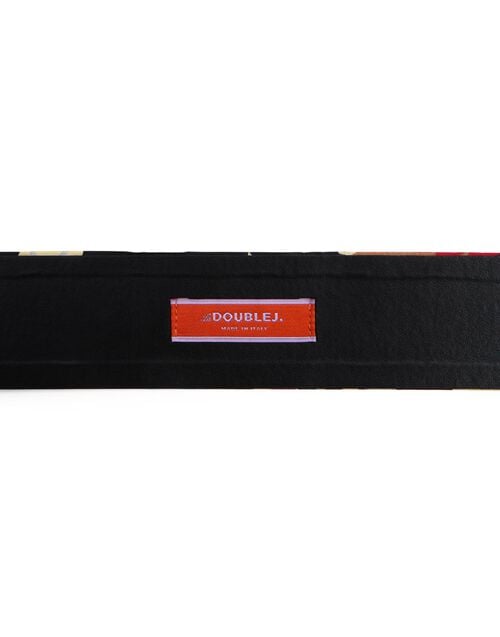 La Doublej Medium Belt Lark Black In Light Faille