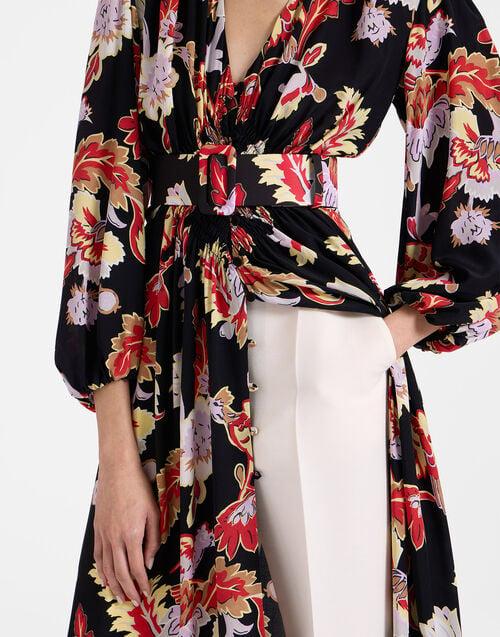 la doublej Medium Belt Lark Black in Light Faille