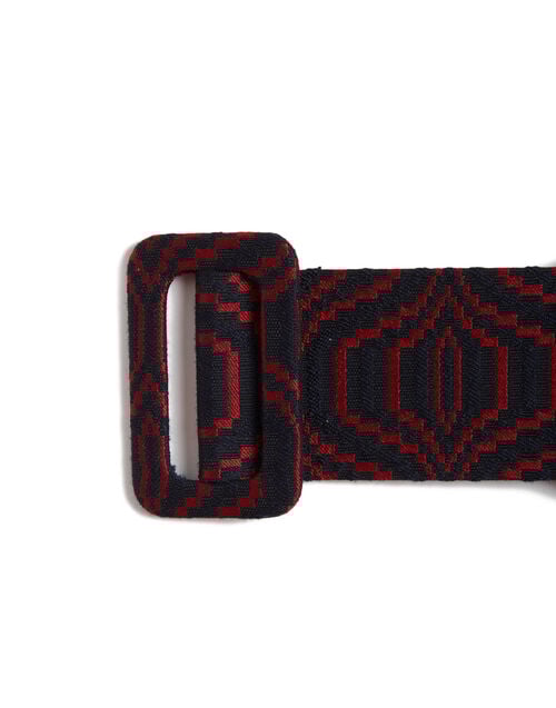 La Doublej Medium Belt Pixel Blue In Jacquard