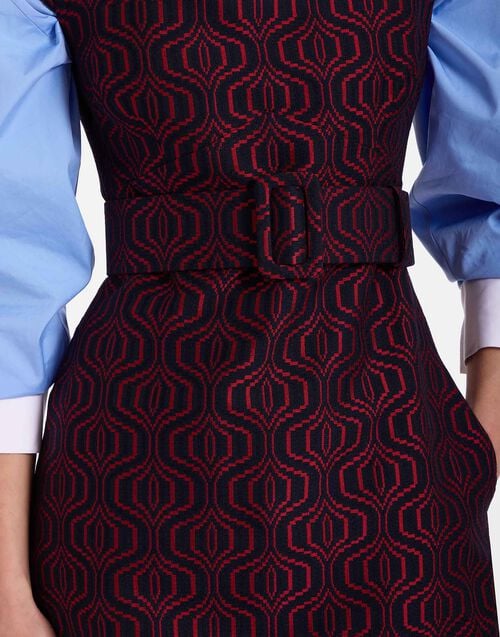 la doublej Medium Belt Pixel Blue in Jacquard