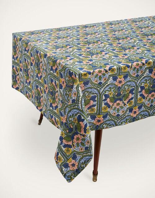 La Doublej Medium Tablecloth Corte Blu In Linen