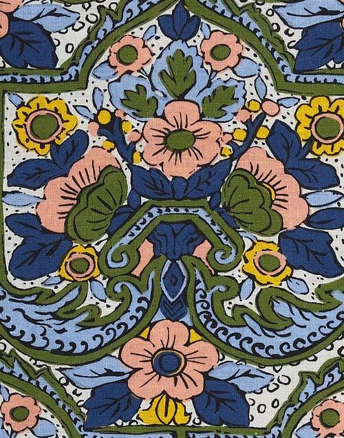 La Doublej Medium Tablecloth Corte Blu In Linen