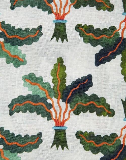 La Doublej Medium Tablecloth Linen Palms In Linen