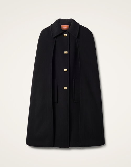 La Doublej Milano Cape Black In Wool