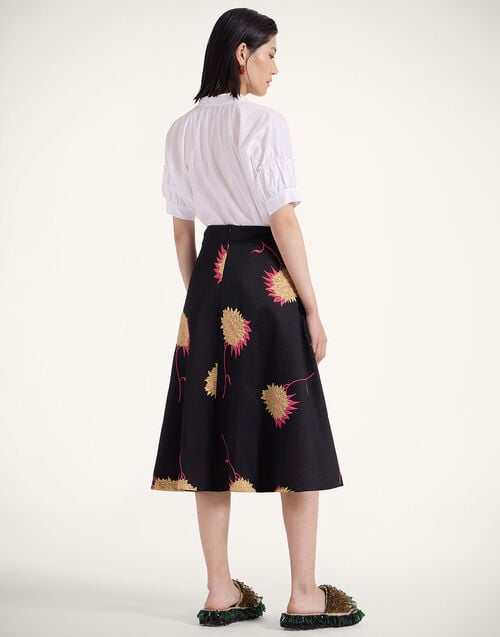 La Doublej Milano Skirt Derby Black In Jacquard