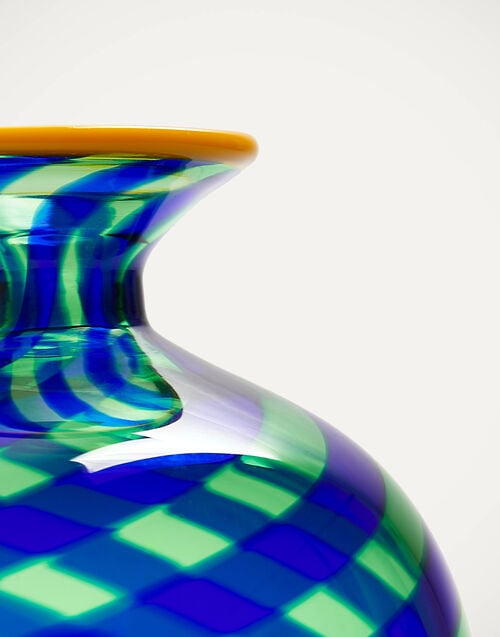 La Doublej Mini Ciccio Vase Blue In Murano Glass