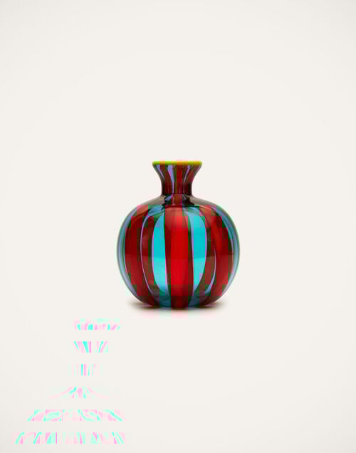 la doublej Mini Ciccio Vase Red/Turquoise in Glass